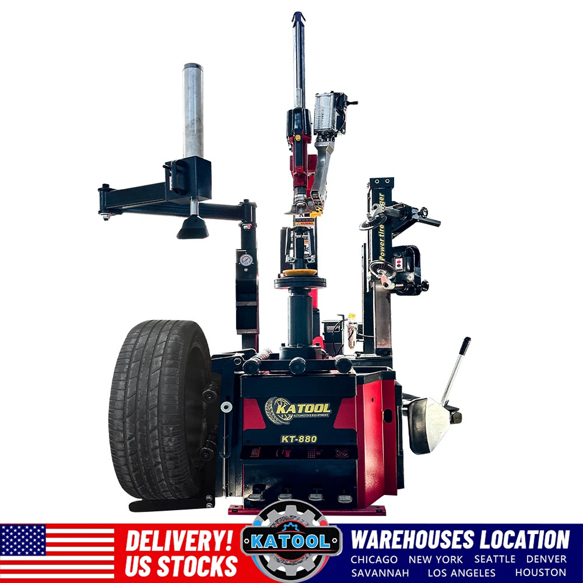 Katool Center Post Tire Changer — Fully Automatic, Pneumatic Controls, Model# KT-T880